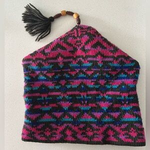 Murray Merkley Vintage 90’s ski hat, 100% pure virgin wool. Beaded tassel.